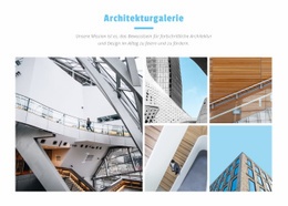 Kreativste Einseitenvorlage Für Galerie Für Architektonisches Design