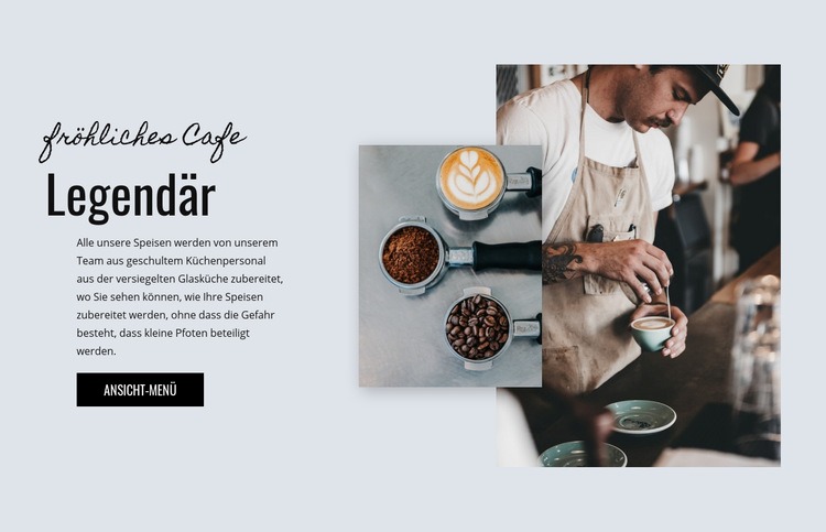 Cafe Bäckerei Website design