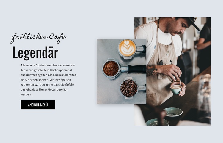 Cafe Bäckerei Landing Page