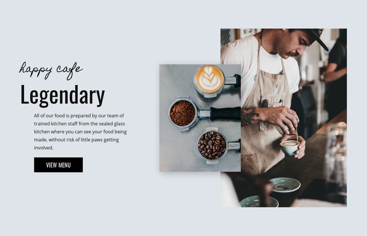 Cafe bakery Elementor Template Alternative