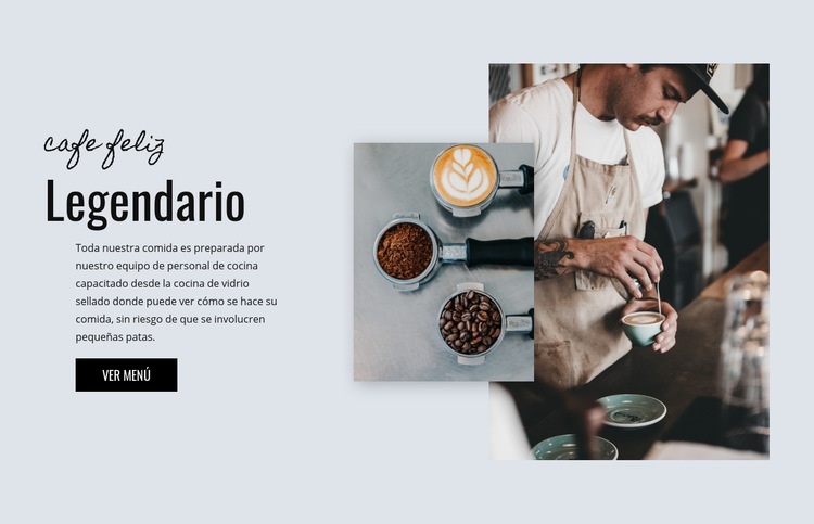 Panadería café Diseño de páginas web
