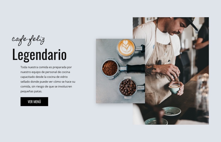 Panadería café Maqueta de sitio web