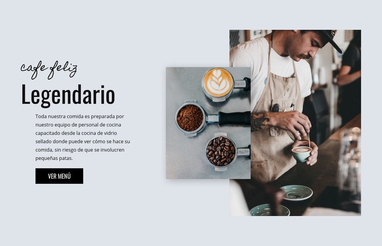 Panadería café Plantilla de una página
