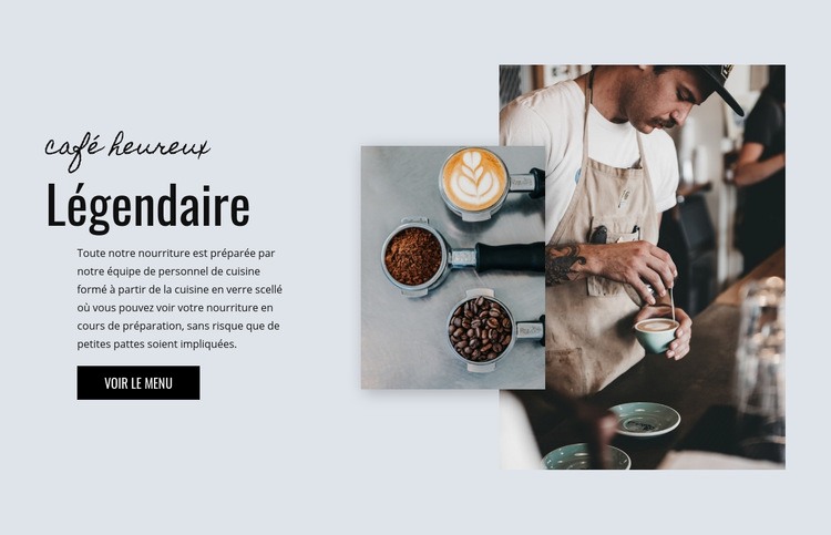 Boulangerie de café Modèle de site Web