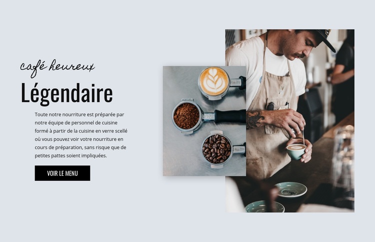 Boulangerie de café Modèle d'une page