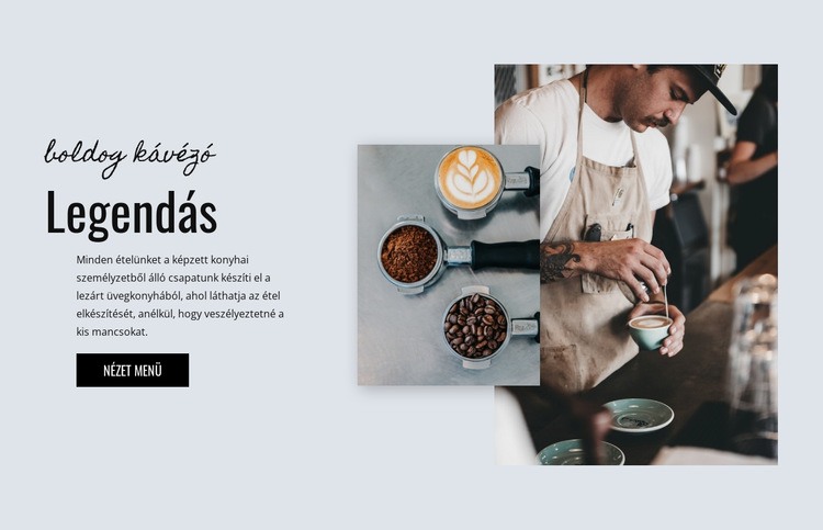Kávézó pékség HTML Sablon