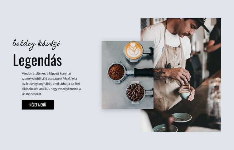 Kávézó pékség WordPress Téma