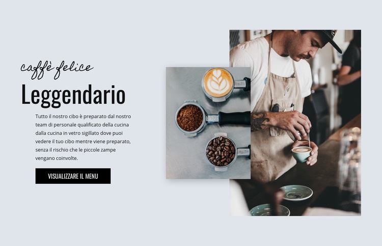 Panetteria Cafe Mockup del sito web