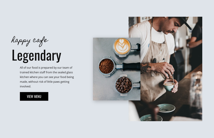 Cafe bakery One Page Template