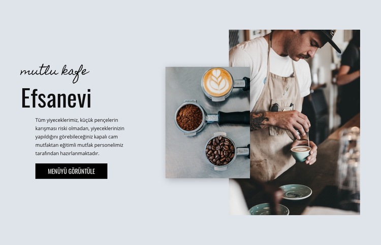 Cafe fırın Web Sitesi Mockup'ı