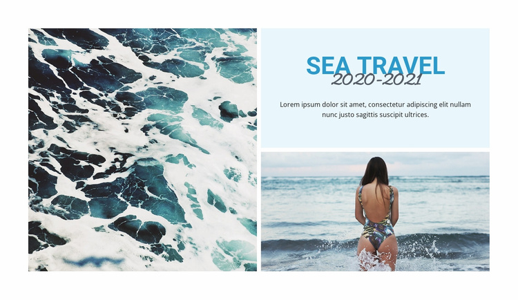 Travel beach tours Landing Page