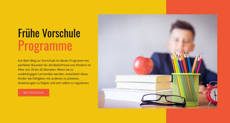 Frühe Vorschulprogramme WordPress-Theme