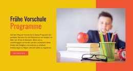 Frühe Vorschulprogramme - Professionelle Landingpage