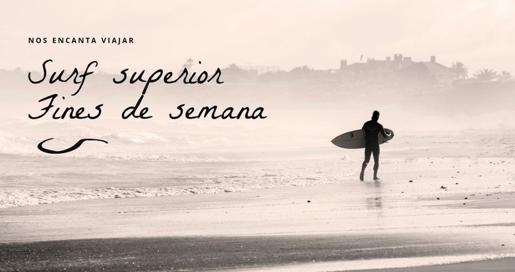 Los mejores fines de semana de surf Plantilla HTML5