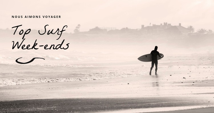 Top week-ends de surf Créateur de site Web HTML