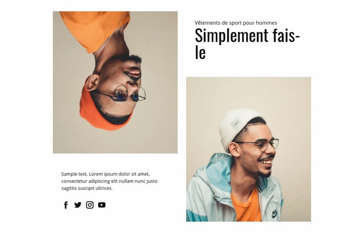 Vêtements de sport à bas prix Modèle HTML5