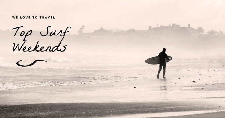 Top surf weekends Homepage Design