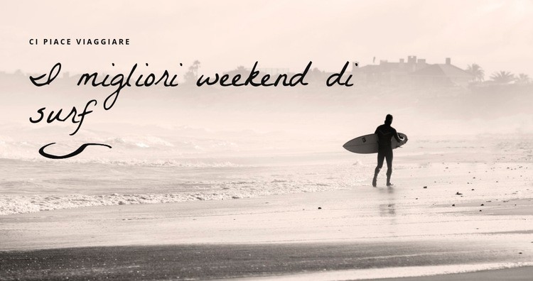 I migliori weekend di surf Mockup del sito web