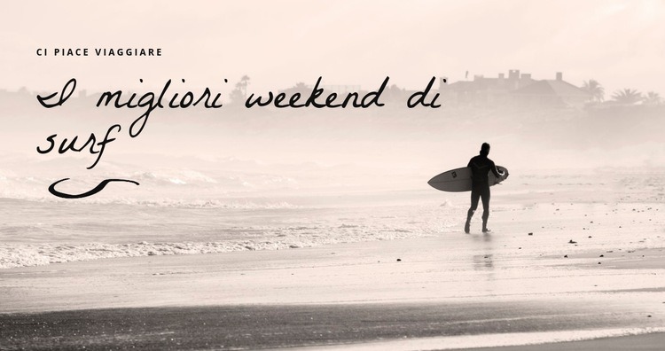I migliori weekend di surf Modello di sito Web