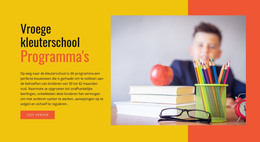 Vroege Voorschoolse Programma'S - HTML-Codesjabloon