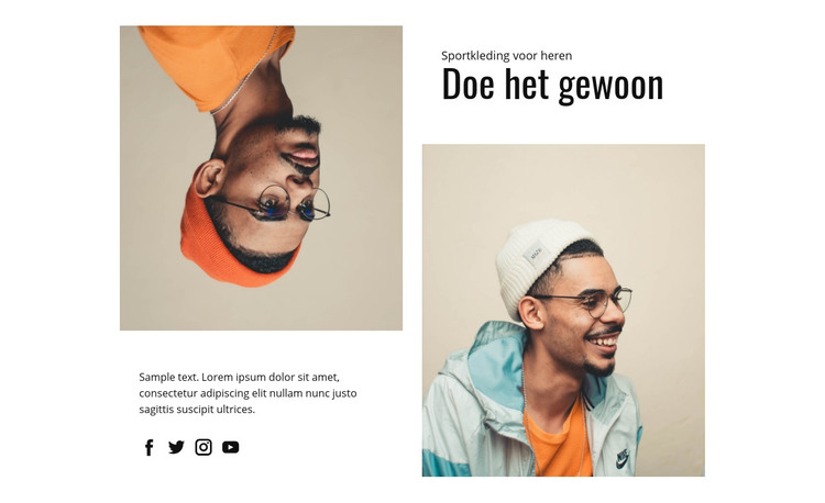 Laaggeprijsde sportkleding HTML-sjabloon