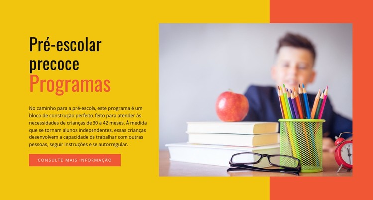 Programas de pré-escola Template CSS