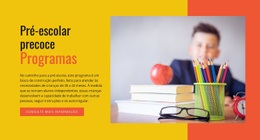 Programas De Pré-Escola - Modelo HTML5 De Página Única