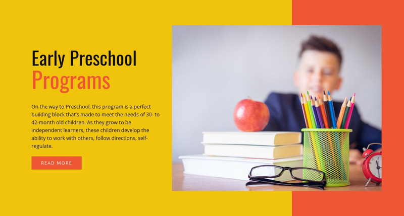 Early preschool programs Squarespace Template Alternative