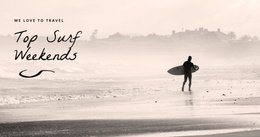 Awesome Landing Page For Top Surf Weekends