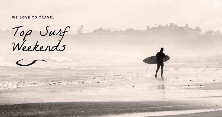 Top surf weekends Landing Page