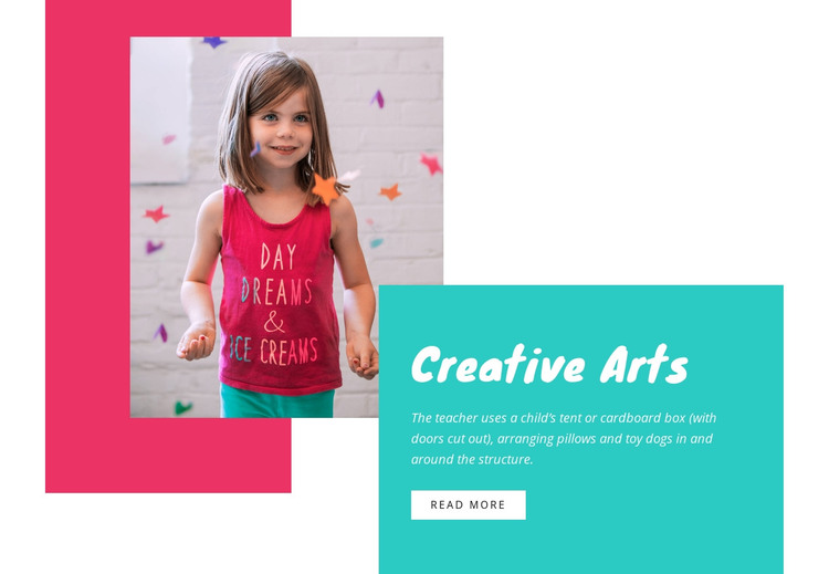 Creative crafts for kids Homepage Design
