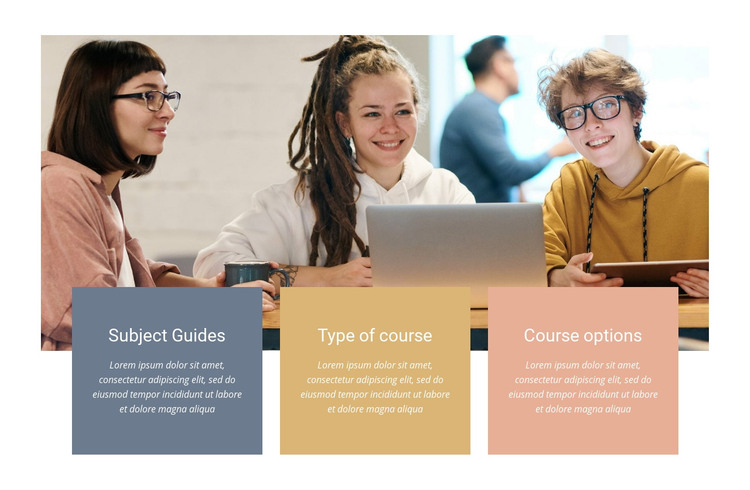 Perfect courses for anyone Homepage Design