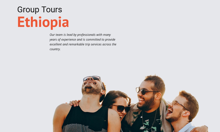 Group tours Ethiopia One Page Template