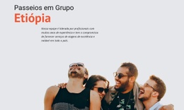 Design Do Site Para Passeios Em Grupo Pela Etiópia