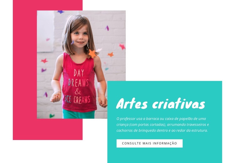 Artesanato criativo para crianças Design do site