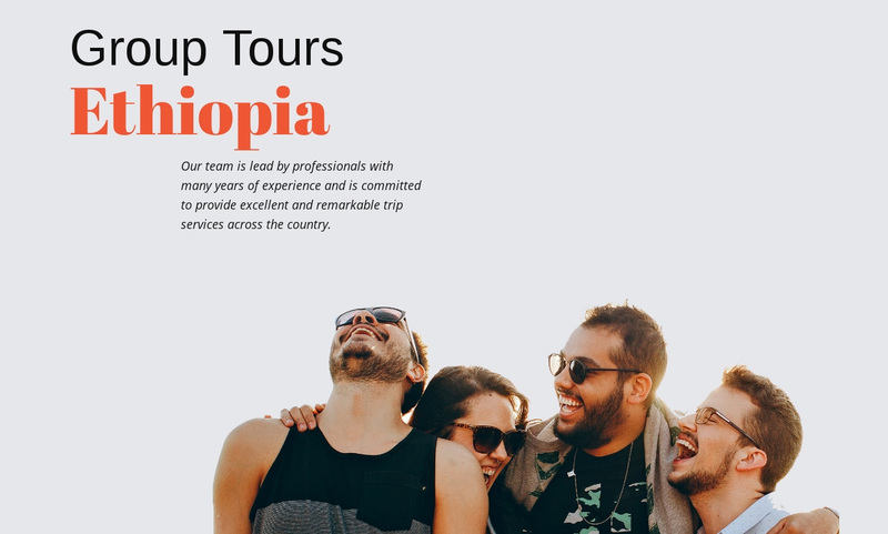 Group tours Ethiopia Web Page Design