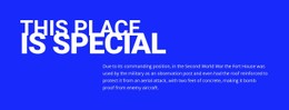 Title, Text On Blue Background Responsive Site