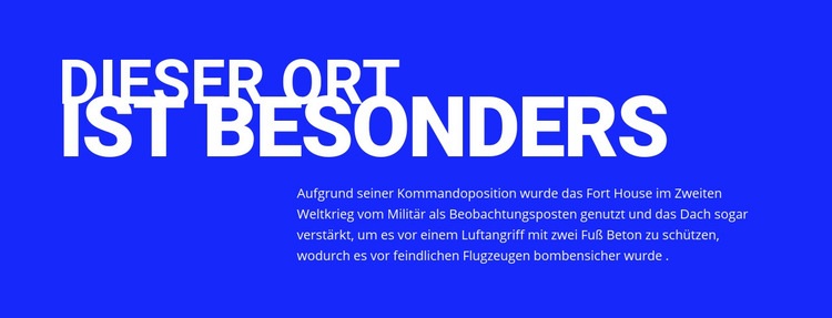 Titel, Text auf blauem Hintergrund HTML Website Builder