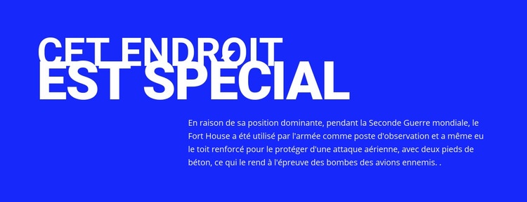 Titre, texte sur fond bleu Créateur de site Web HTML