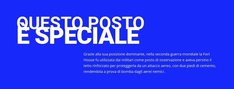 Titolo, testo su sfondo blu Costruttore di siti web HTML