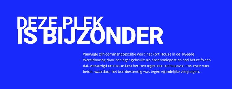 Titel, tekst op blauwe achtergrond CSS-sjabloon