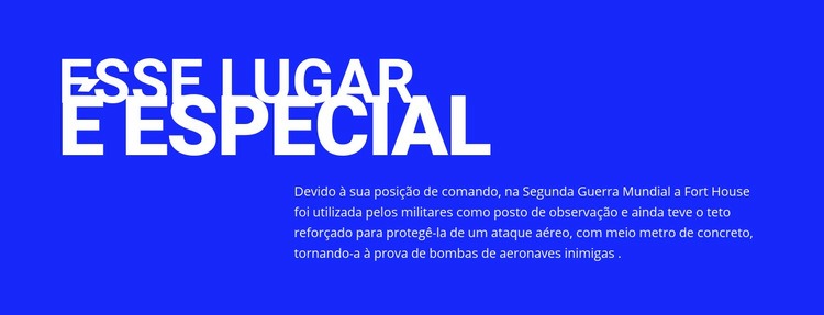 Título, texto em fundo azul Modelos de construtor de sites