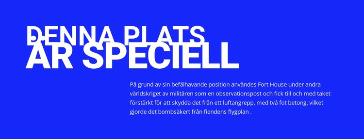 Titel, text på blå bakgrund CSS -mall