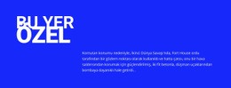 Başlık, Mavi Arka Plan Üzerinde Metin #One-Page-Template-Tr-Seo-One-Item-Suffix