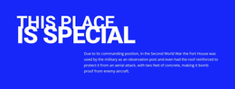 Exclusive Landing Page For Title, Text On Blue Background