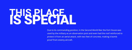 Title, Text On Blue Background WordPress Theme