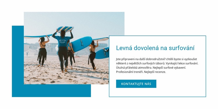 Cheep surf dovolená Šablona webové stránky