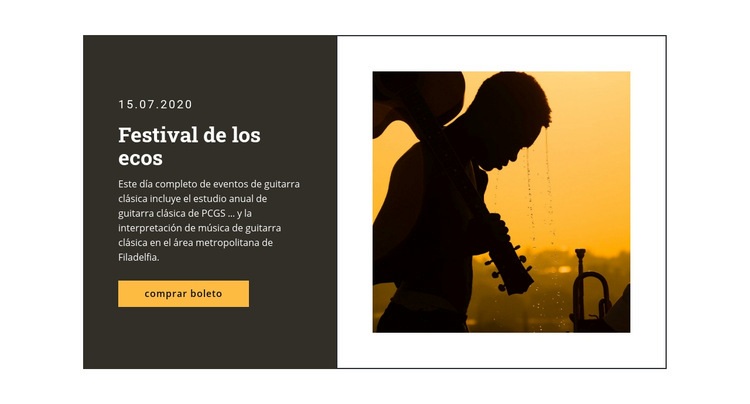 Festival de música y entretenimiento Plantillas de creación de sitios web