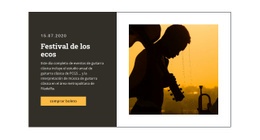 Plantilla HTML5 Exclusiva Para Festival De Música Y Entretenimiento