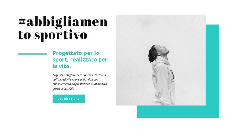 I migliori marchi di abbigliamento sportivo Mockup del sito web